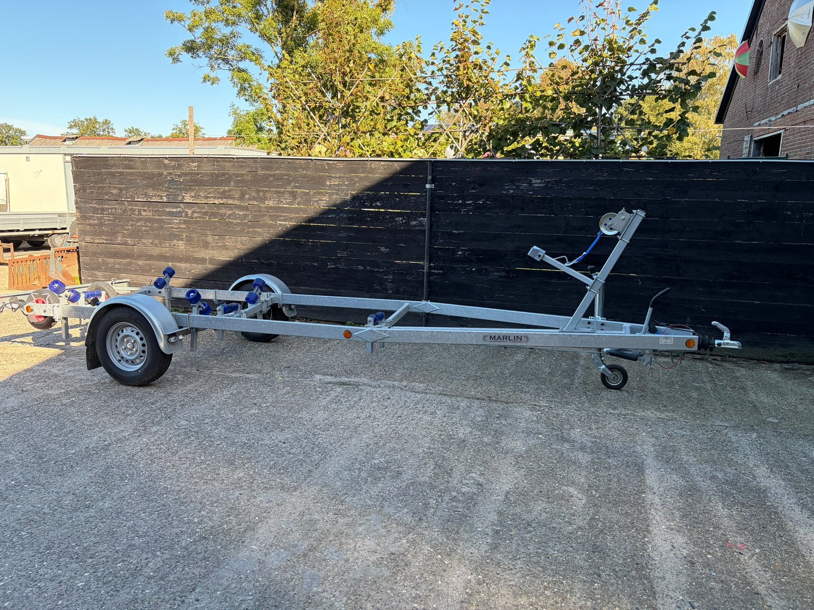 Te koop zgan marlin geremde boottrailer 1000 kg, Watersport en Boten, Ophalen of Verzenden, Zo goed als nieuw, Minder dan 6 meter