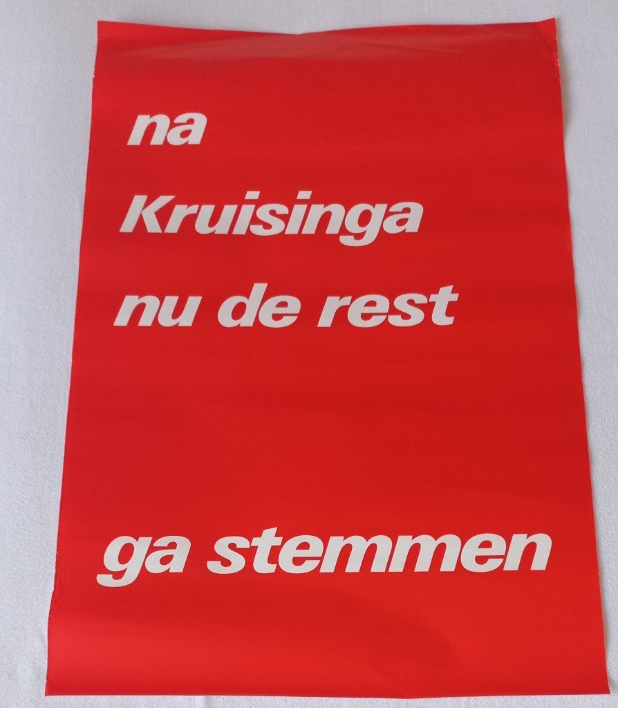 Poster PvdA, Rechthoekig Staand, Ophalen of Verzenden, Zo goed als nieuw, A1 t/m A3