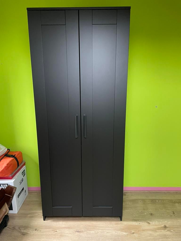 Kledingkast Ikea Brimnes zwart, Huis en Inrichting, Ophalen, 100 tot 150 cm, Zo goed als nieuw, 150 tot 200 cm