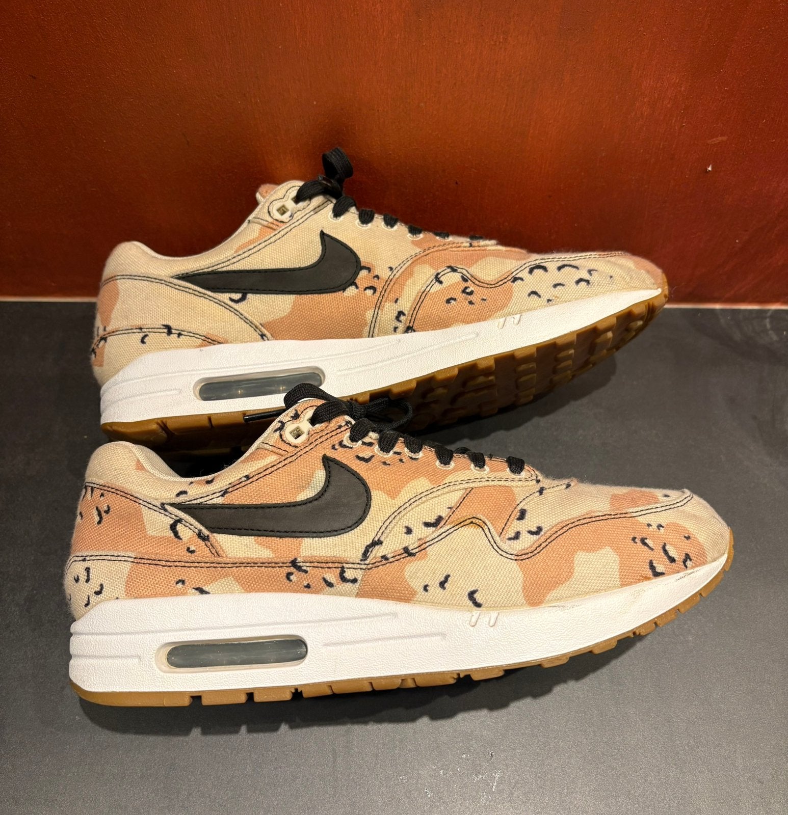 Nike Air Max 1 Beach Camo maat 44, Overige kleuren, Ophalen of Verzenden, Sneakers of Gympen, Zo goed als nieuw