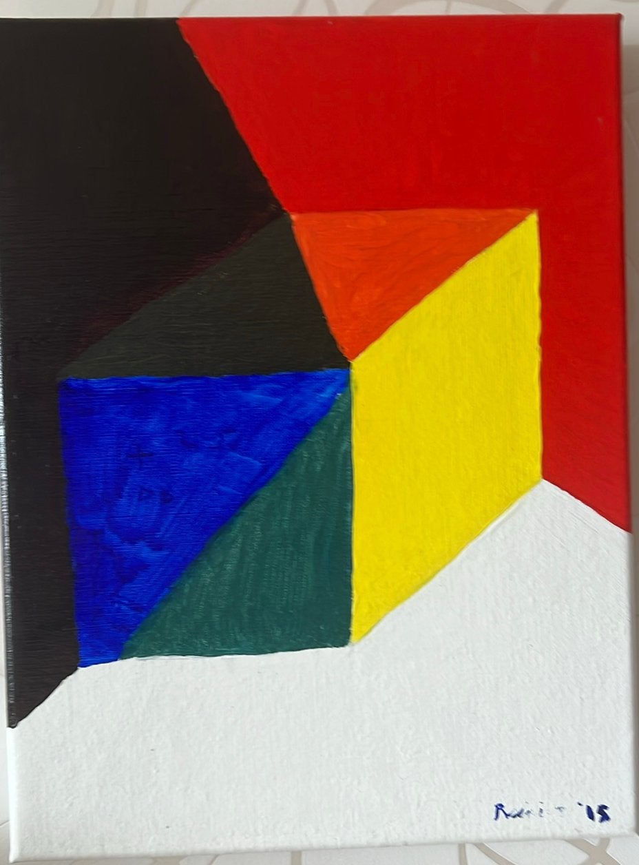 Olieverf schilderij, Ophalen, Abstract, Gesigneerd, Olieverf