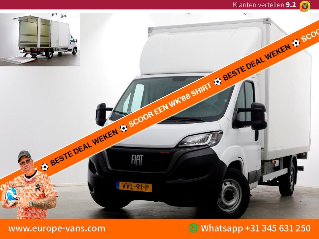 Fiat Ducato 35H 2.2 MultiJet 160pk Automaat Bakwagen met laa, Euro 6, 4 cilinders, Wit, Bedrijf