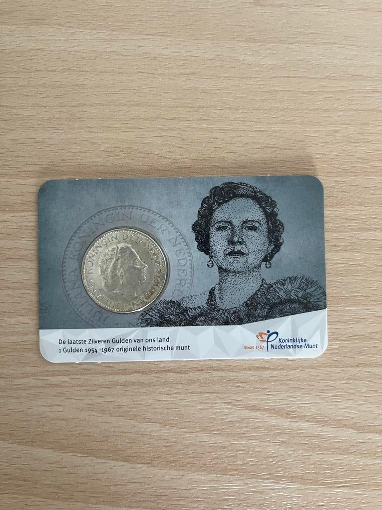 Coincard Zilveren 1 Gulden Koningin Juliana 1961, Postzegels en Munten, Munten | Nederland, Losse munt, 1 gulden, Koningin Juliana