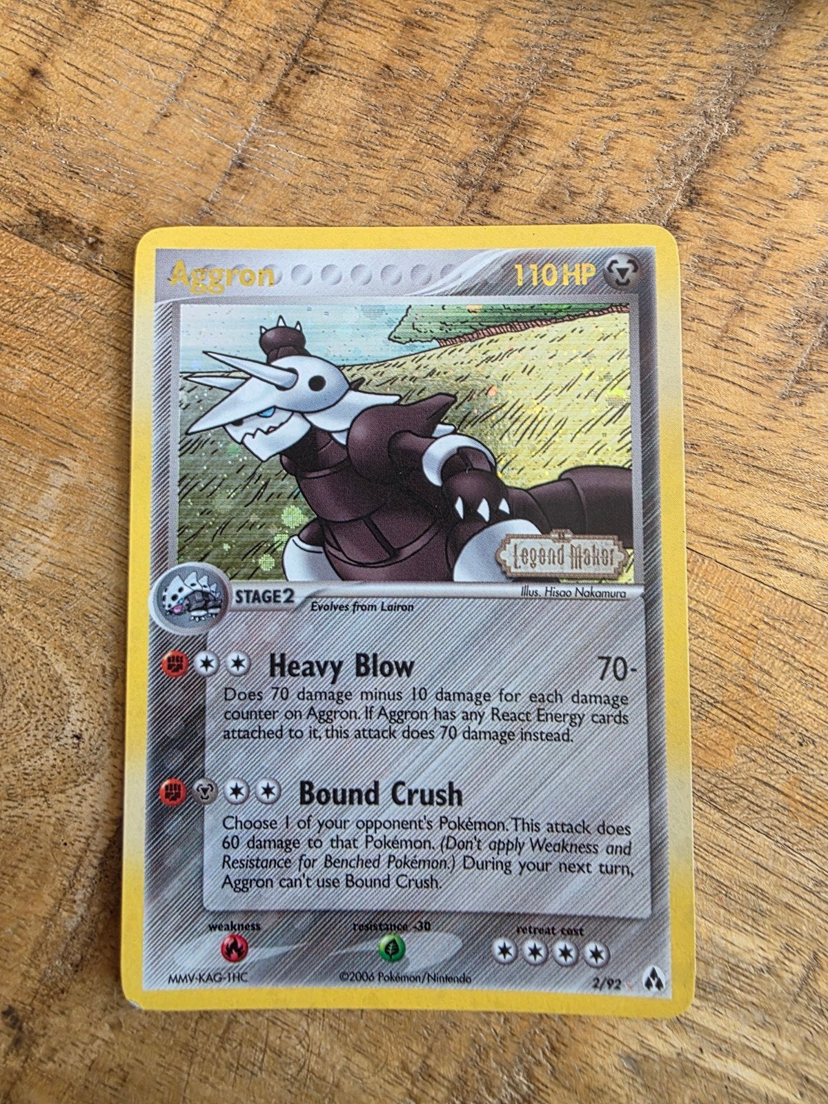 Aggron Reverse Pokemon EX Legend Maker, Hobby en Vrije tijd, Verzamelkaartspellen | Pokémon, Ophalen of Verzenden, Zo goed als nieuw