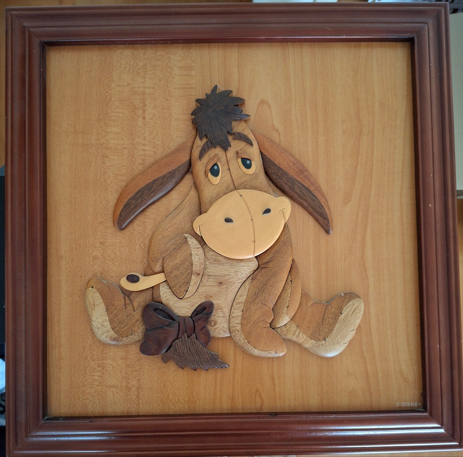 Disney Ioor Houten Wanddecoratie 40 x 40 cm, Ophalen of Verzenden, Winnie de Poeh of vrienden, Zo goed als nieuw, Beeldje of Figuurtje
