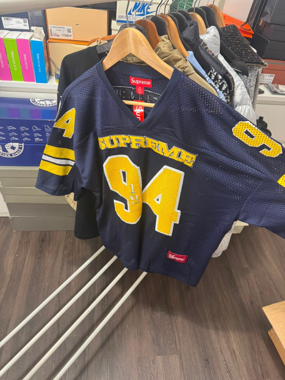 Supreme Sequin Football Jersey navy, Ophalen of Verzenden, Nieuw