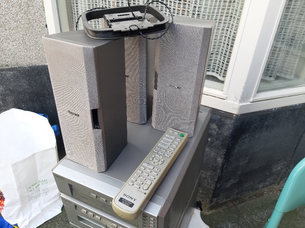 Sony Mini stereotoren, HTC-NX3 en NX!, versterker, tuner,, Ophalen, Gebruikt, Cassettedeck, Sony