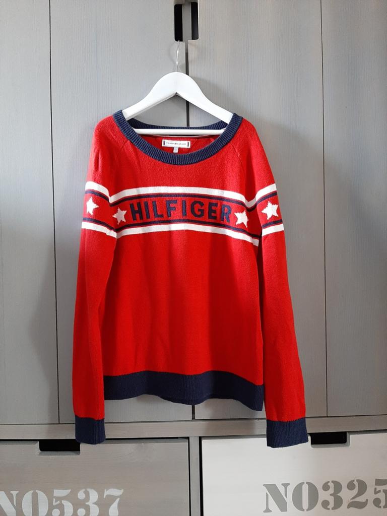 Tommy Hilfiger trui rood maat 152., Kinderen en Baby's, Kinderkleding | Maat 152, Gebruikt, Meisje, Trui of Vest, Ophalen of Verzenden