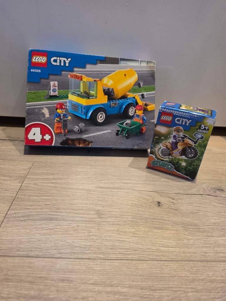 Nieuwe LEGO City Cementmixer (60325) en ATV (60399), Ophalen, Nieuw, Complete set, Lego