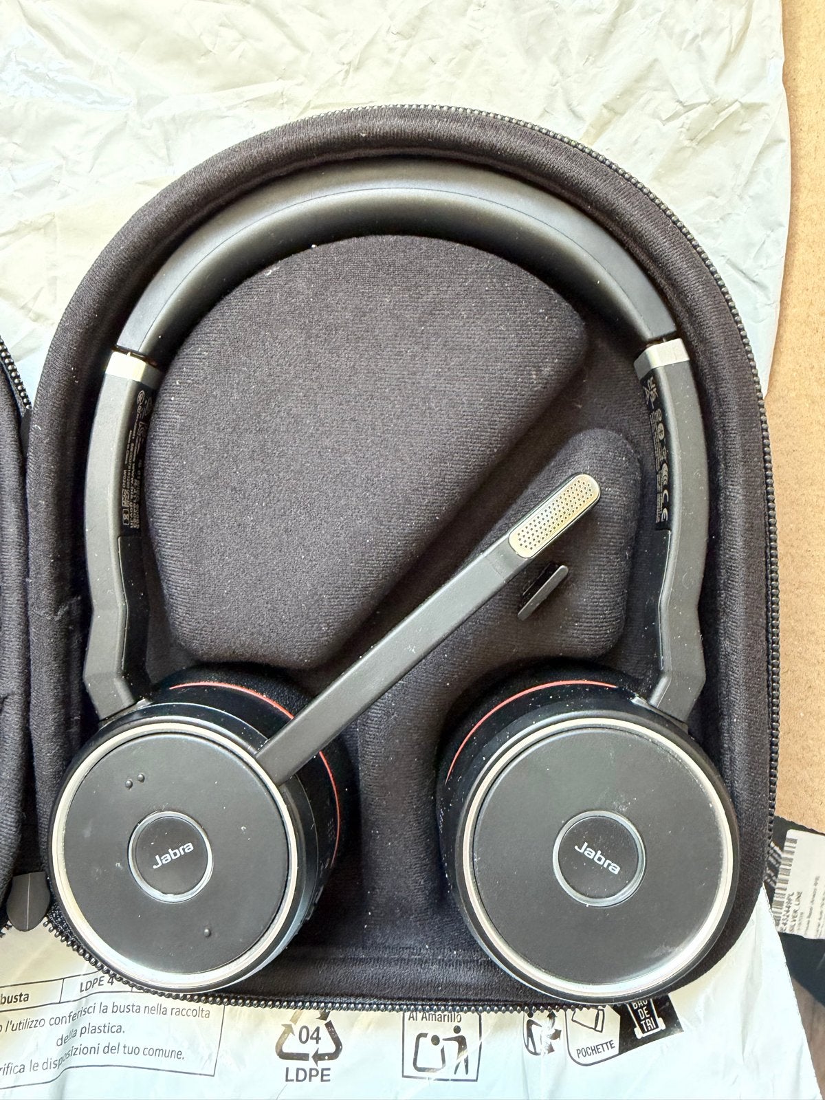 Jabra Evolve 75 Hoofdtelefoon - Ongebruikt met etui