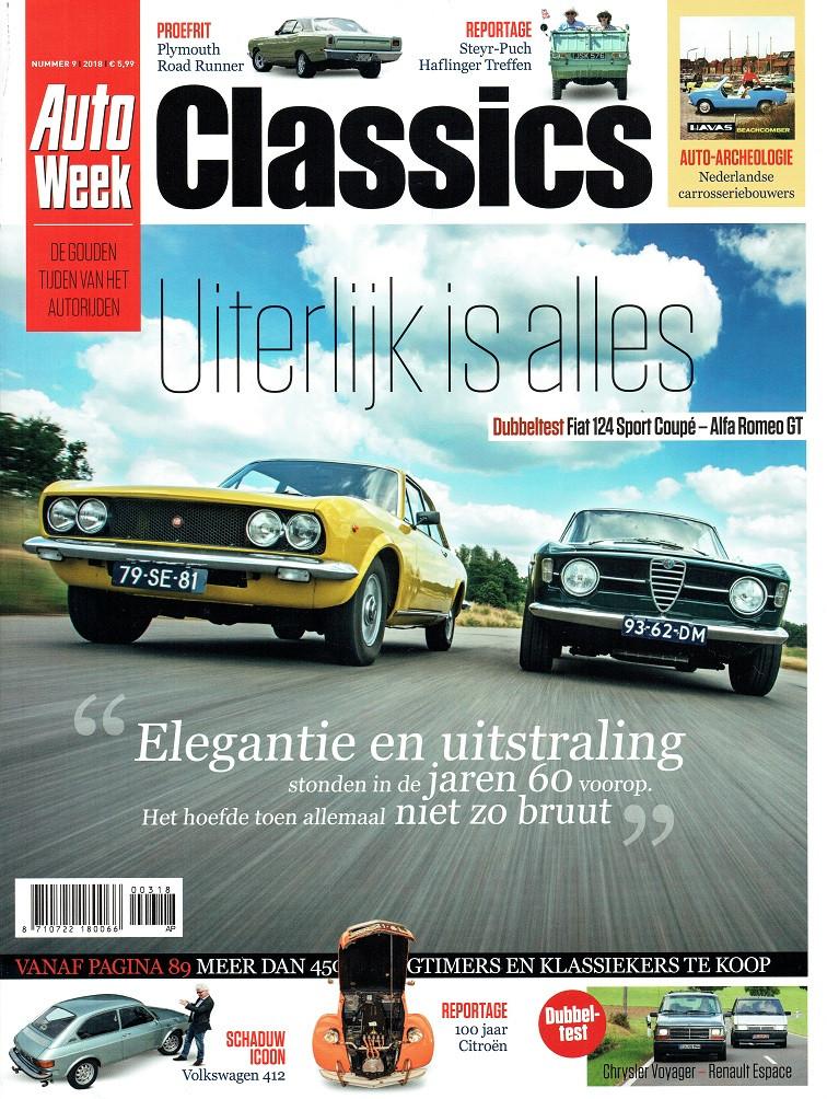 Autoweek Classics 2018 nr. 9 (oa. Alfa Romeo GT 1300 Junior), Verzenden, Gelezen, Algemeen