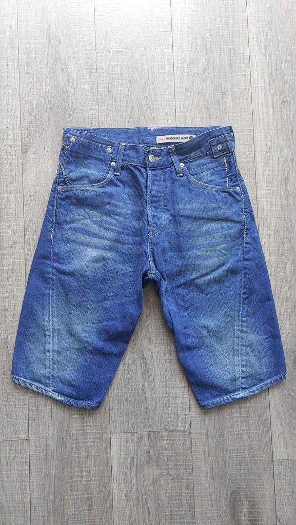 Vintage Levis Engineered twisted baggy jorts shorts XS, Blauw, Ophalen of Verzenden, Zo goed als nieuw, W27 (confectie 34) of kleiner