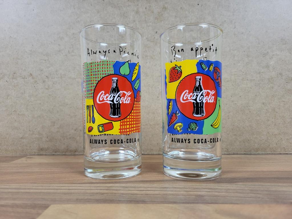 2 Coca-Cola glazen - Always Coca-Cola, Verzamelen, Ophalen of Verzenden, Gebruikt, Gebruiksvoorwerp