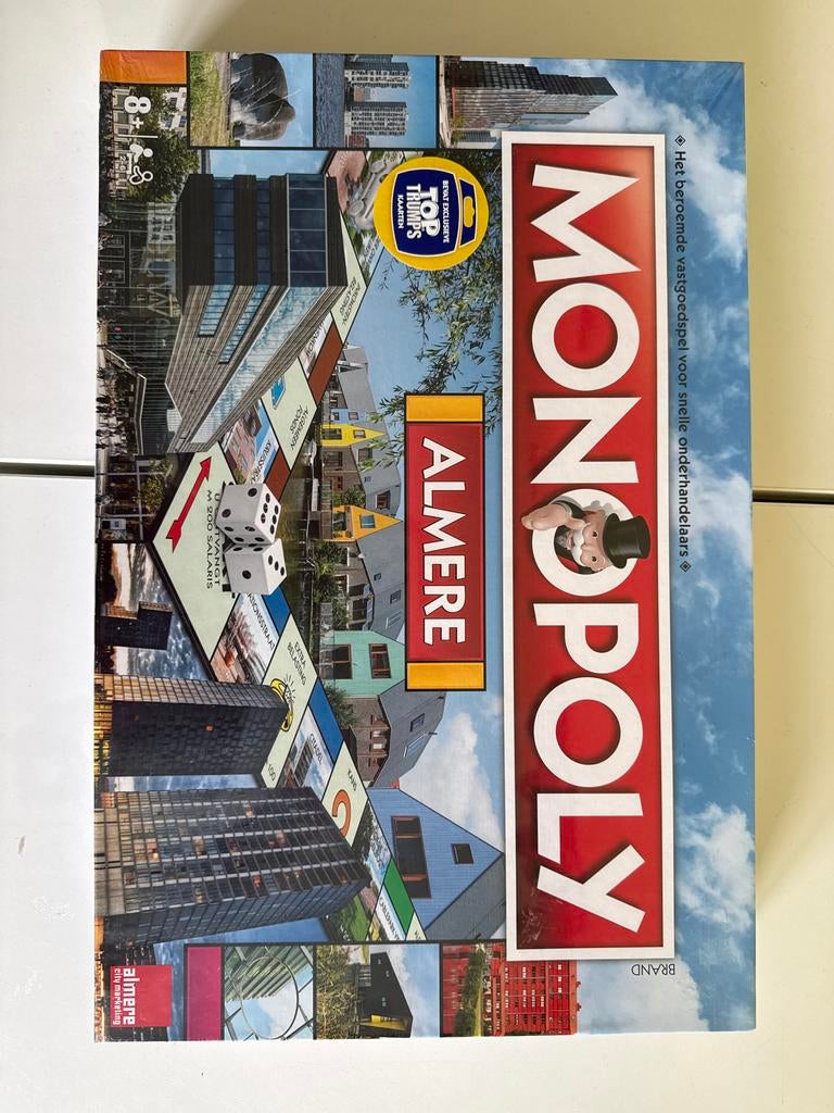 Monopoly Almere - Het beroemde vastgoedspel, Drie of vier spelers, Ophalen of Verzenden, Nieuw