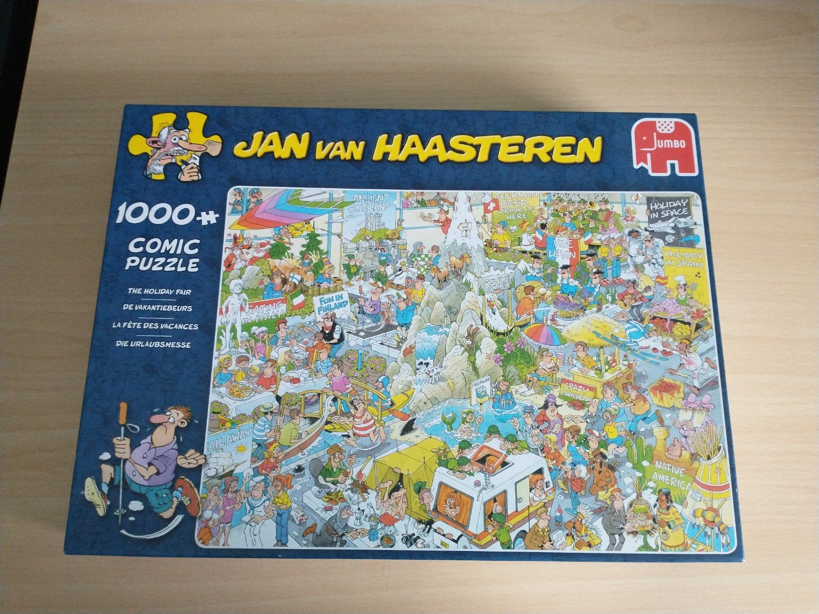 Jan van Haasteren puzzel de vakantiebeurs 1000 stuks, Ophalen of Verzenden, 500 t/m 1500 stukjes, Zo goed als nieuw