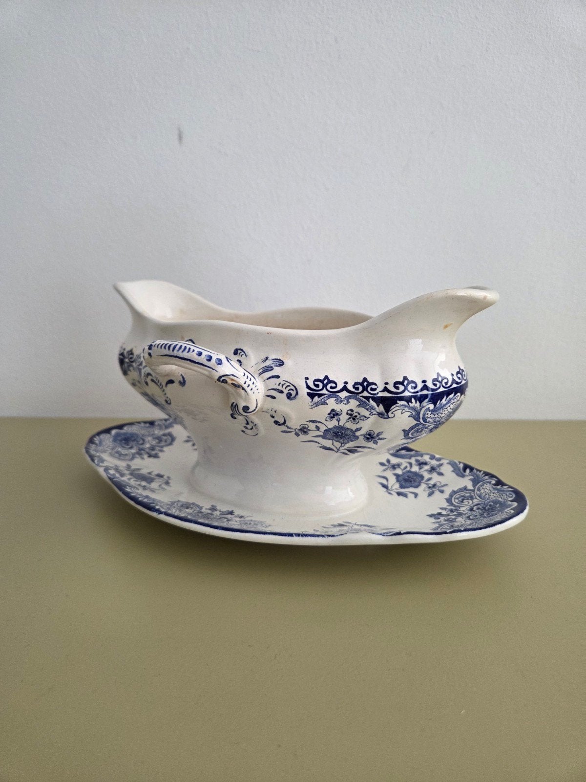 Antieke Boch Frères Keramis (BFK) Sauskom – Decor 'Dordrecht, Antiek en Kunst, Ophalen of Verzenden