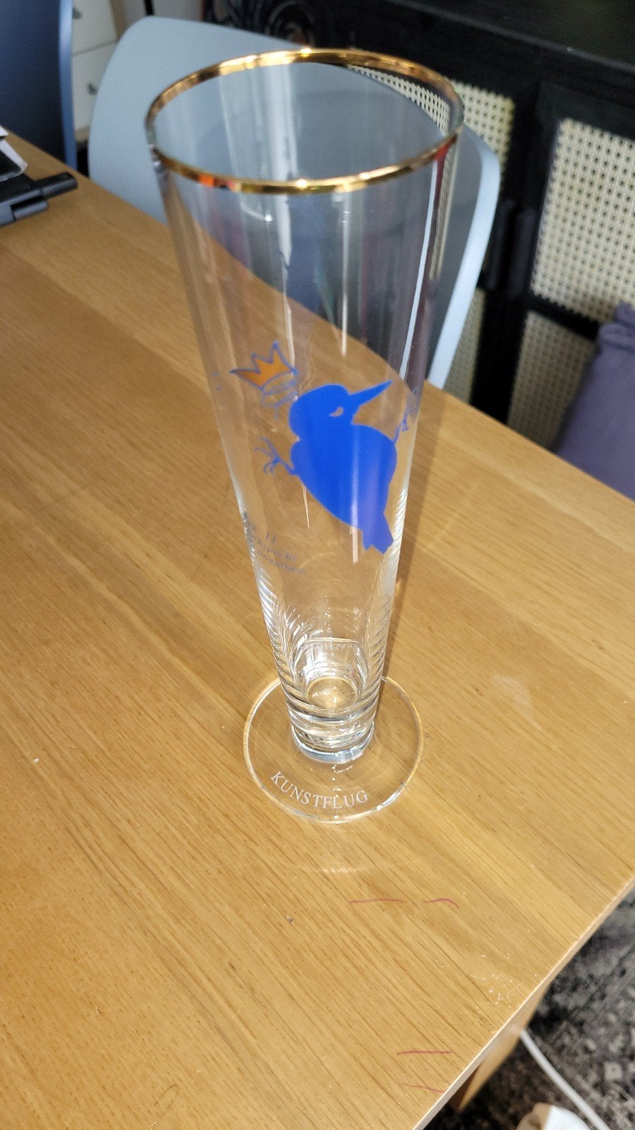 Ritzenhoff Kunstflug bierglas met specht - voor verzamelaar, Antiek en Kunst, Ophalen of Verzenden