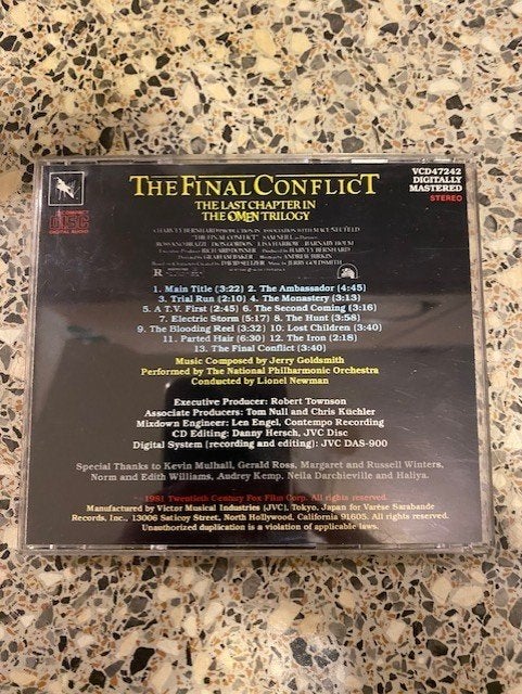Omen The Final Conflict, Soundtrack, Ophalen of Verzenden, Zo goed als nieuw, Soundtrack