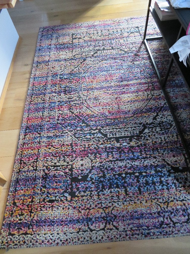 vrolijk vloerkleed, 100 tot 150 cm, Geel, Zo goed als nieuw, 150 tot 200 cm