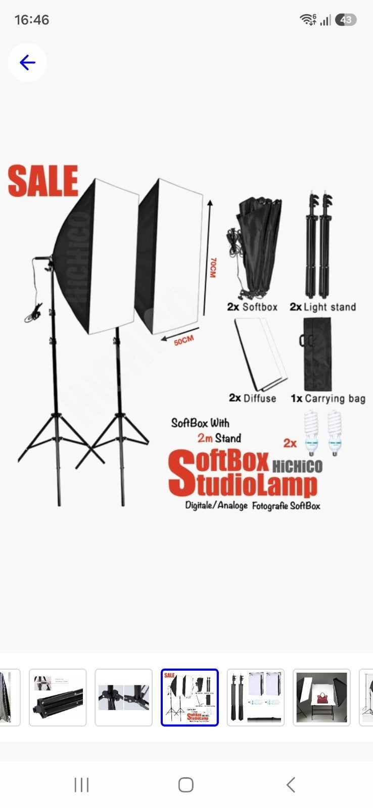studio set plus achtergrond ophang systeem, Audio, Tv en Foto, Fotografie | Fotostudio en Toebehoren, Ophalen, Complete fotostudio