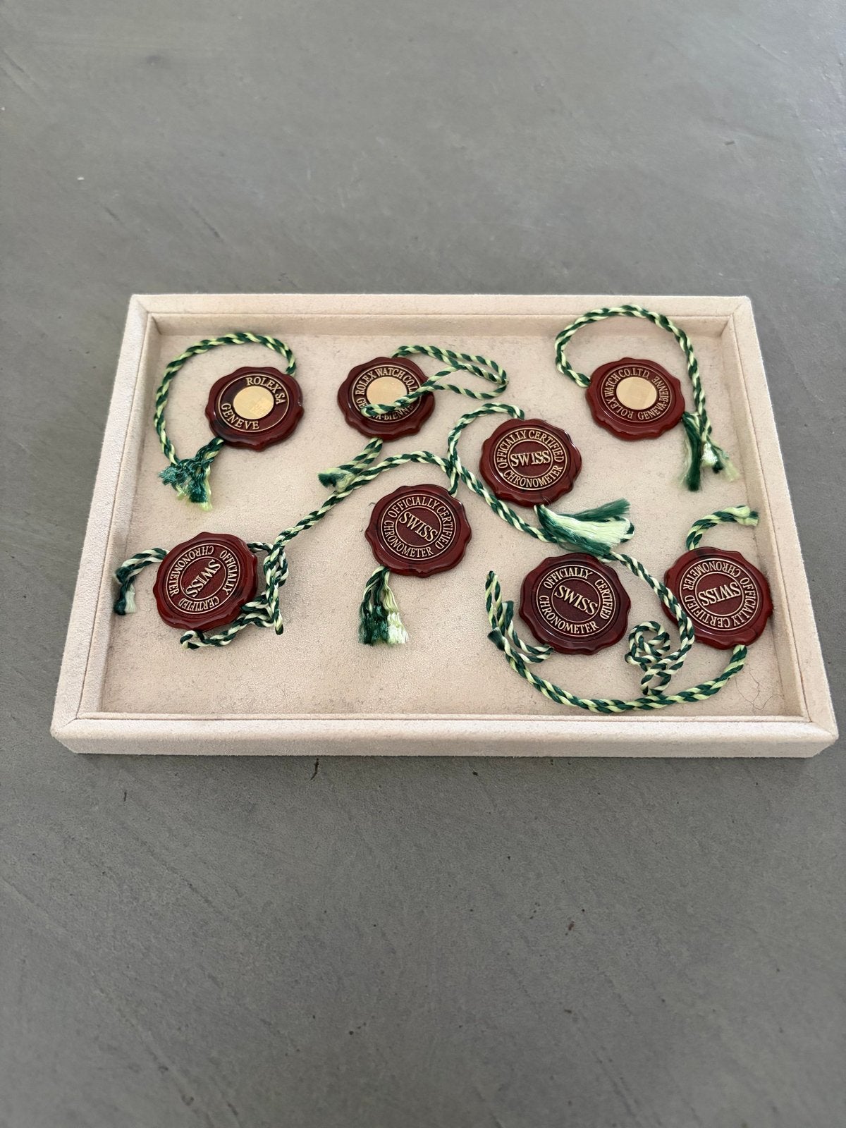 Originele Rolex Hang Tags / Seal Tags rood vintage, Ophalen of Verzenden, Overige materialen