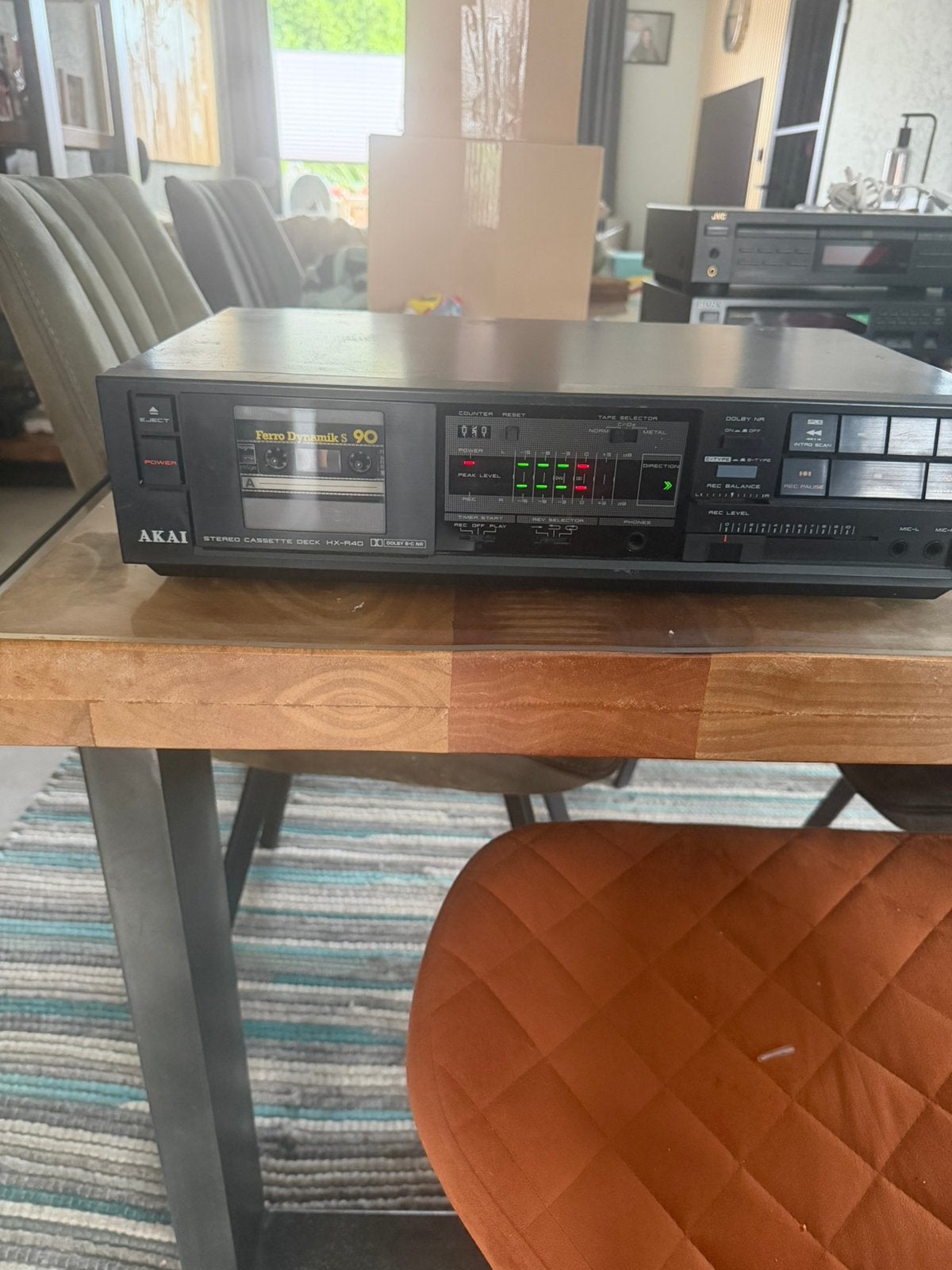Akai HX-R40 cassettedeck zwart, Ophalen of Verzenden, Akai