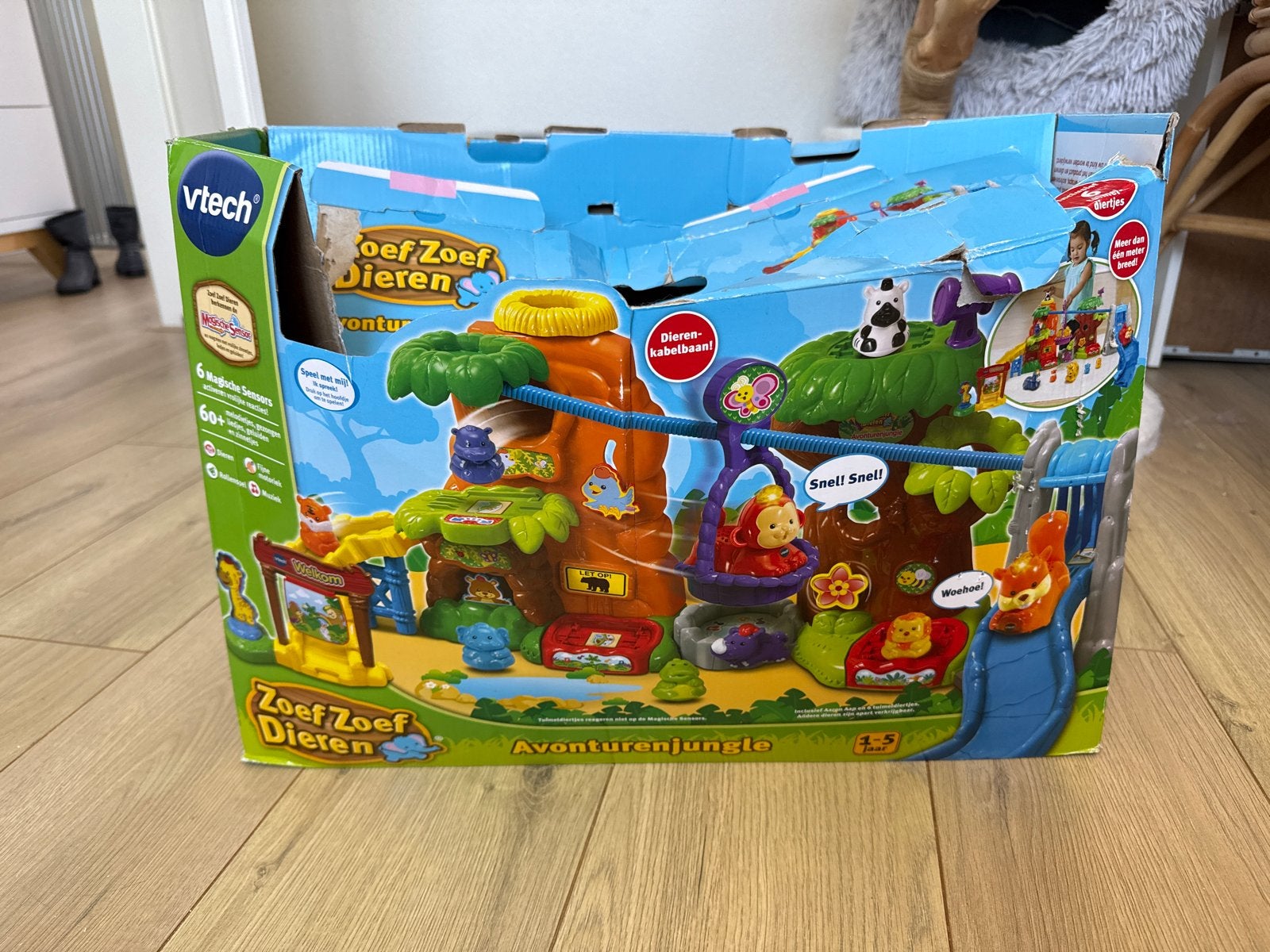 VTech Zoef Zoef Dieren Avonturenjungle Speelset, Ophalen, Zo goed als nieuw, Overige typen, Met geluid