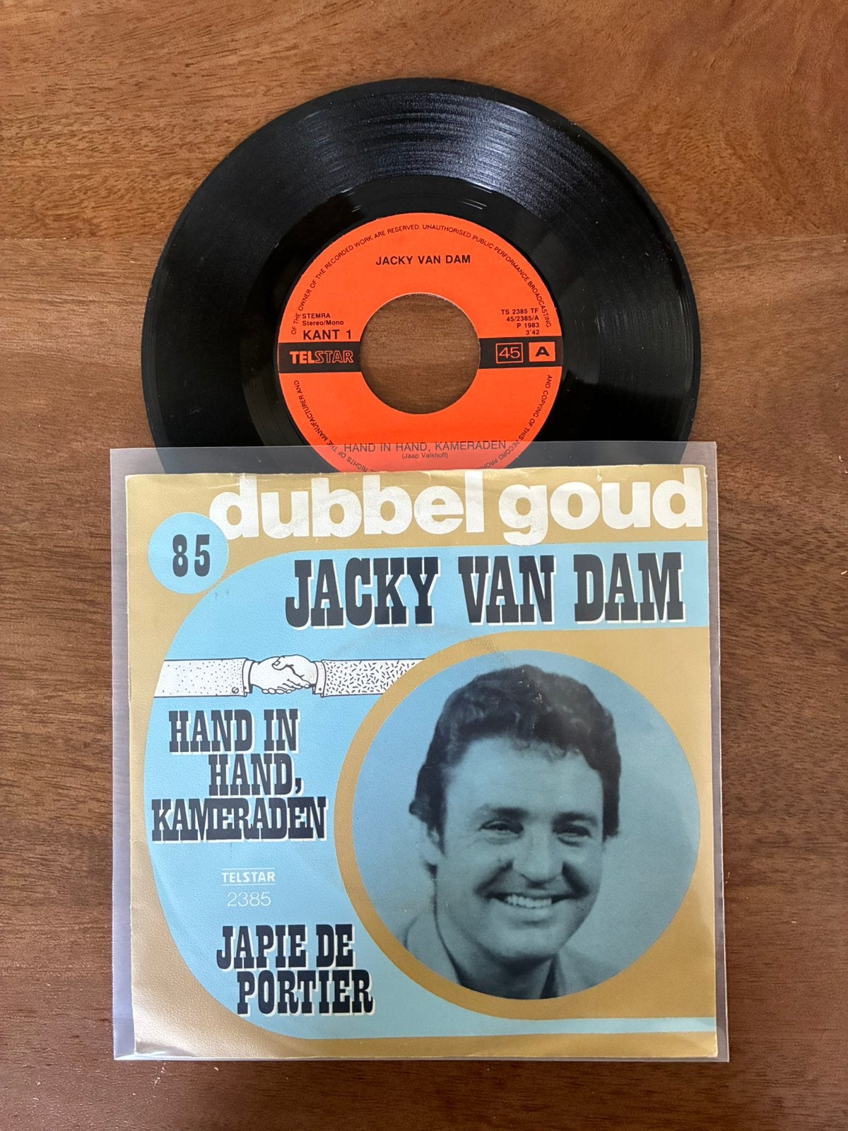 Jacky van Dam - Hand in hand, kameraden, Cd's en Dvd's, Vinyl Singles, Ophalen of Verzenden, 7 inch