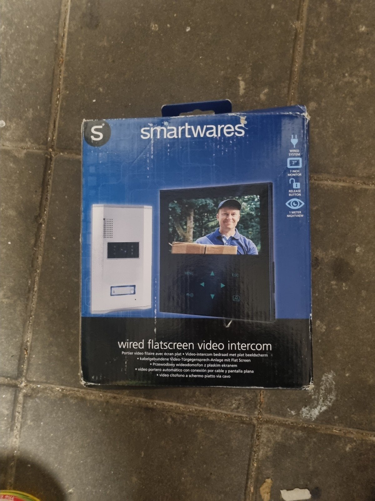 Smartwares bedrade video intercom met flatscreen, Ophalen of Verzenden, Nieuw, Buitencamera