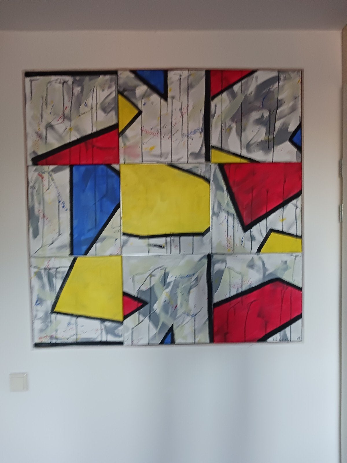 Abstract schilderij, Ophalen
