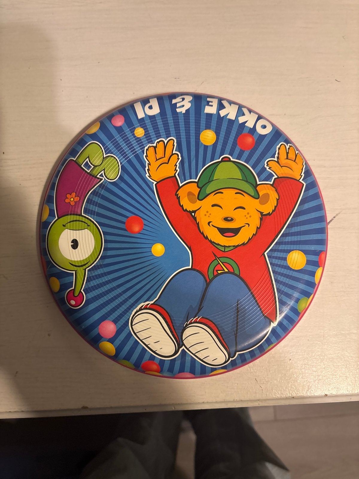 Leuke frisbee met Okke & Pi opdruk, Ophalen of Verzenden, Gebruikt, Jongen of Meisje