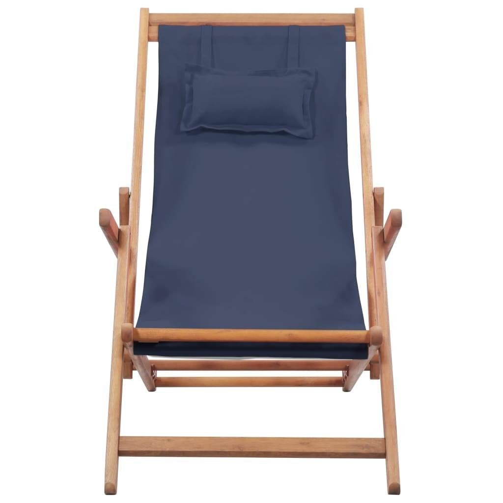 Strandstoel + kussen inklapbaar houten frame GRATIS BEZORGD!, Verzenden, Overige typen, Nieuw, Nvt