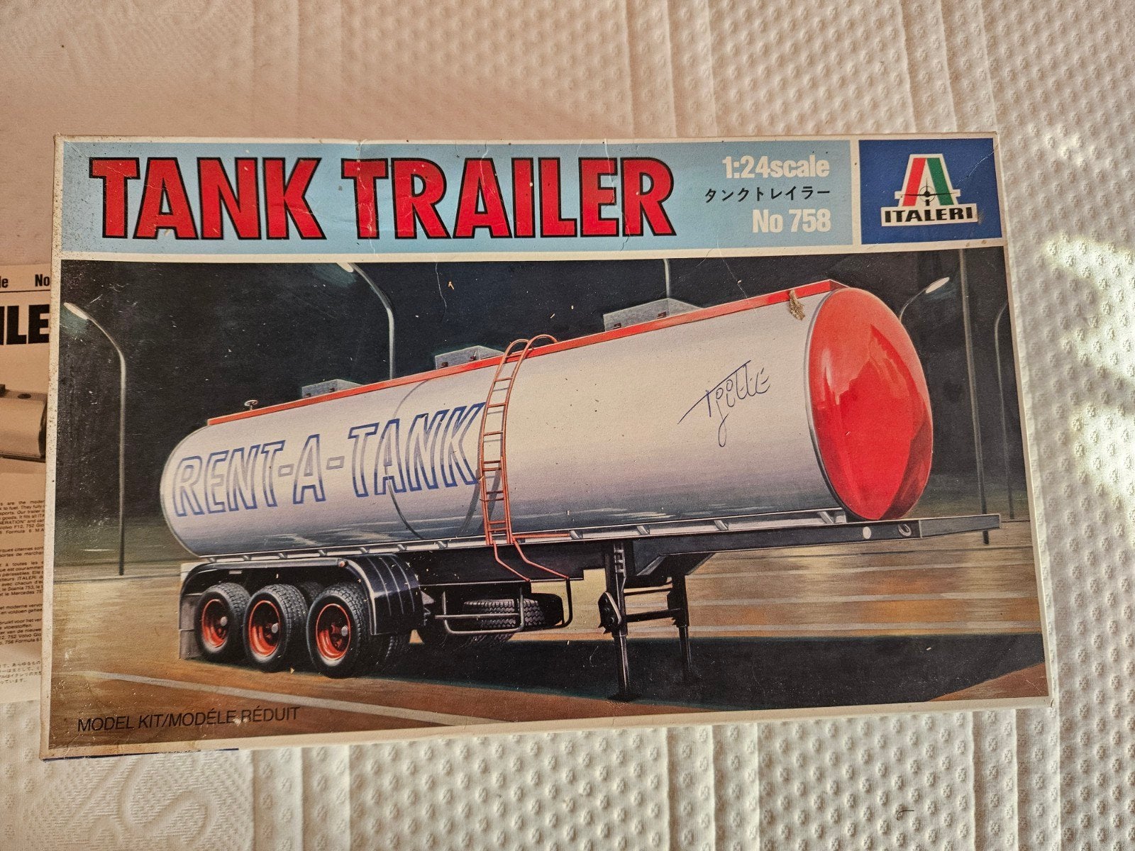 Vintage Italeri Tank Trailer No. 758 in schaal 1:24, Hobby en Vrije tijd, Ophalen of Verzenden, Bus of Vrachtwagen, Overige merken
