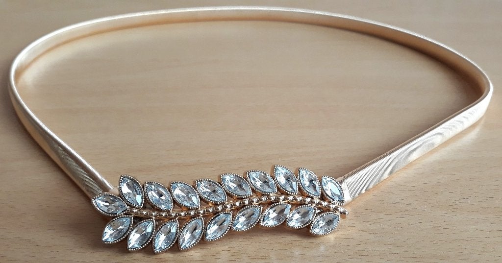 Prachtige rekbare riem met steentjes gesp - Tot maat 46, Kleding | Dames, Riemen en Ceinturen, Rek riem met strass, Minder dan 3 cm