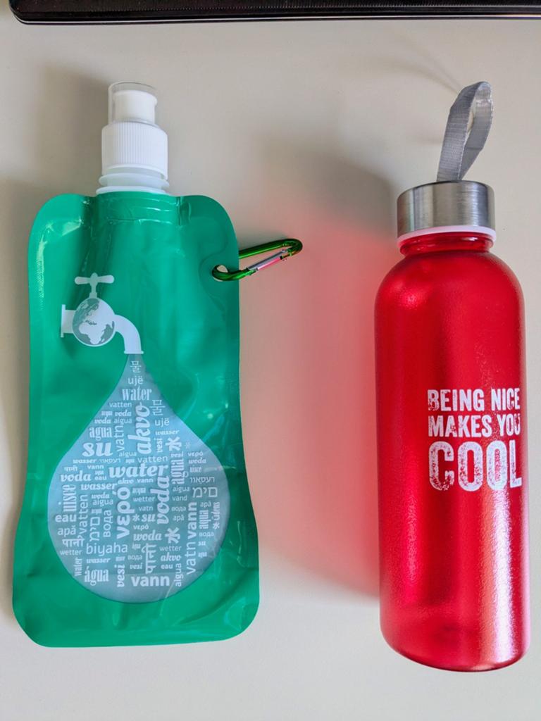 Waterzak met drinktuit en waterfles/drinkfles, Ophalen, Nieuw