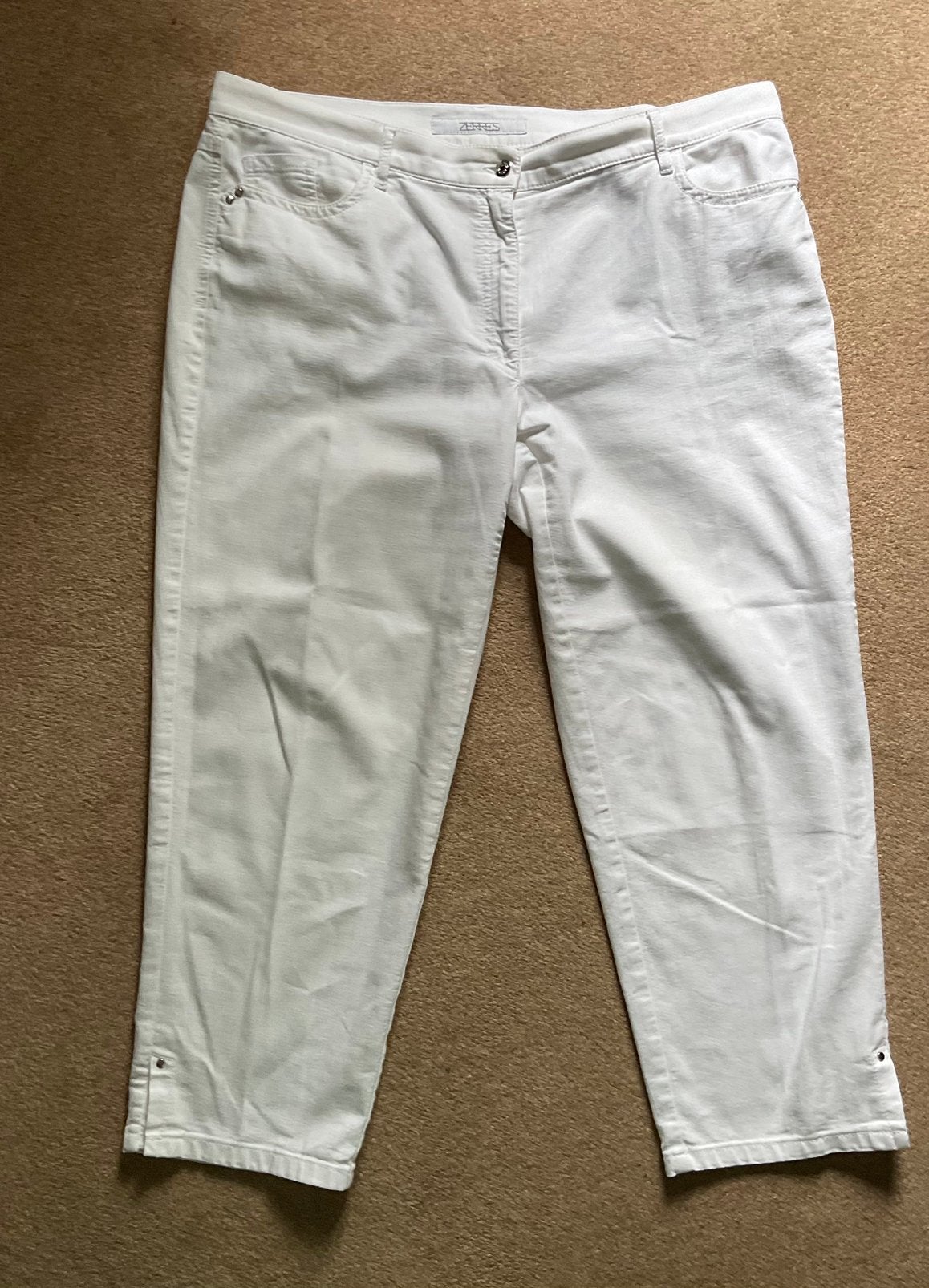 Broek maat 48 Zerres, Wit, Maat 46/48 (XL) of groter, Ophalen of Verzenden, Zo goed als nieuw