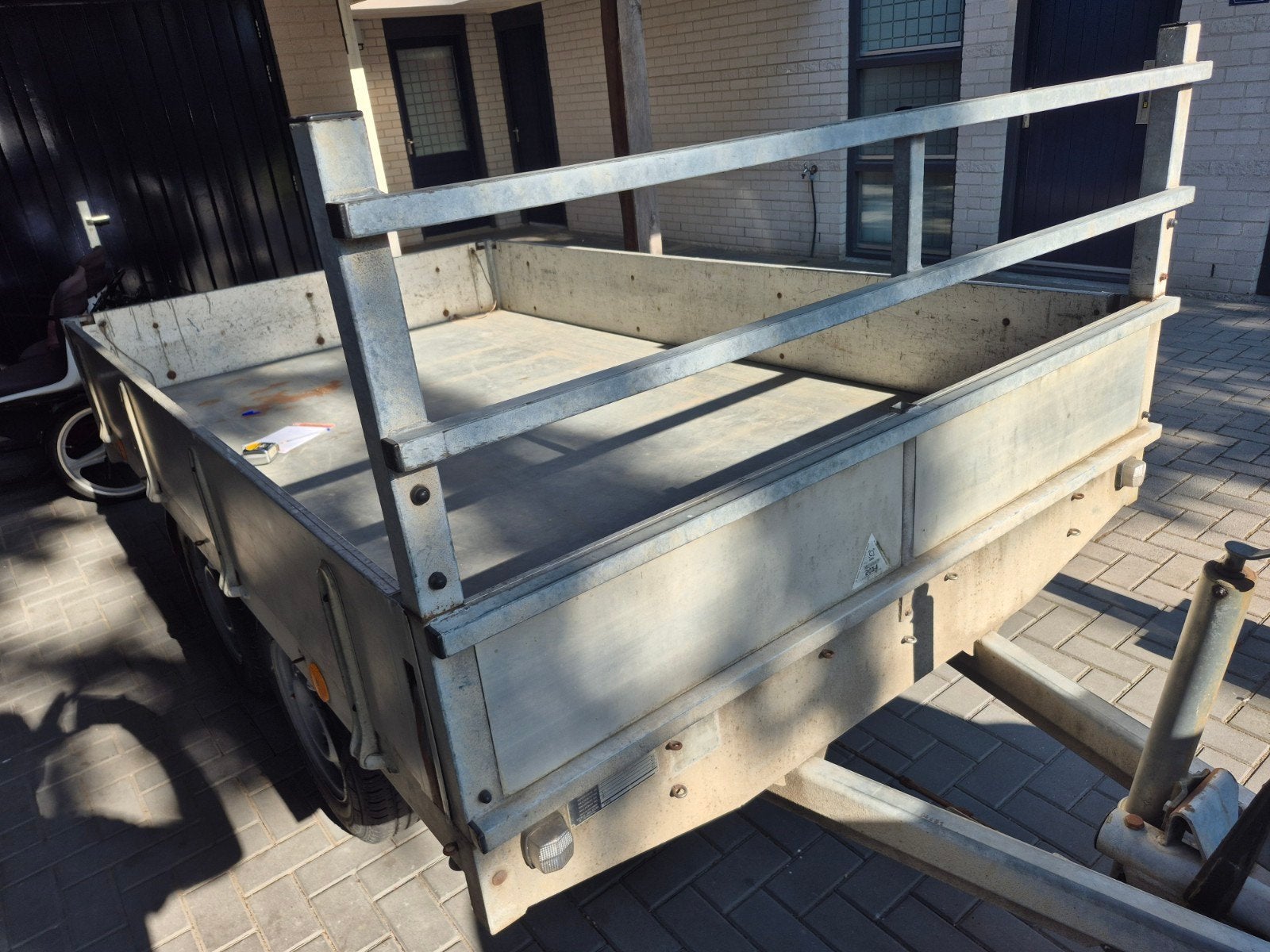 Titan Jelsum V27 plateau Aanhangwagen  2 assen, Auto diversen, Aanhangers en Bagagewagens, Ophalen, Gebruikt