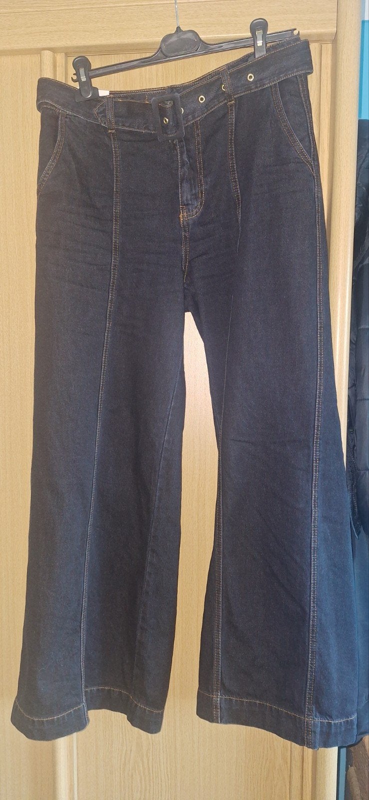 Page One Straight Wide Leg Jeans Maat 40, Ophalen of Verzenden