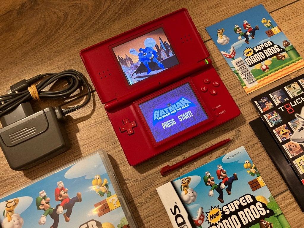 Nintendo DS lite - Desgewenst met spellen, Spelcomputers en Games, Ophalen of Verzenden, Gebruikt, Rood, DS Lite