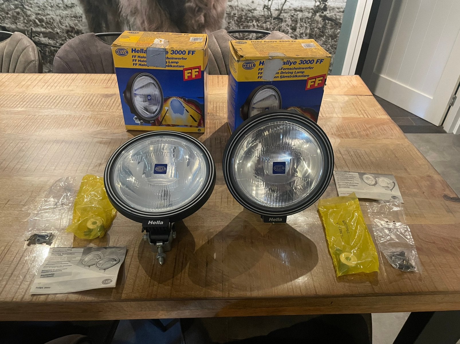 Set lampen Hella Rallye 3000 FF, Ophalen of Verzenden, Gebruikt