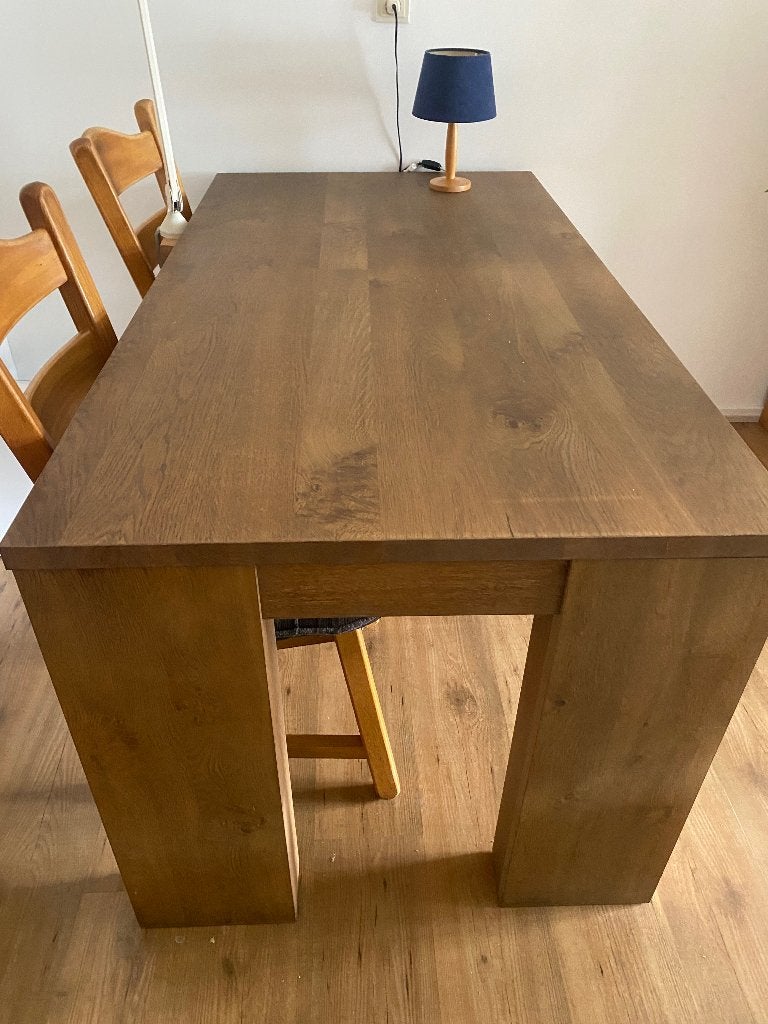 Tafel, Ophalen, Gebruikt, Eikenhout, Vier personen