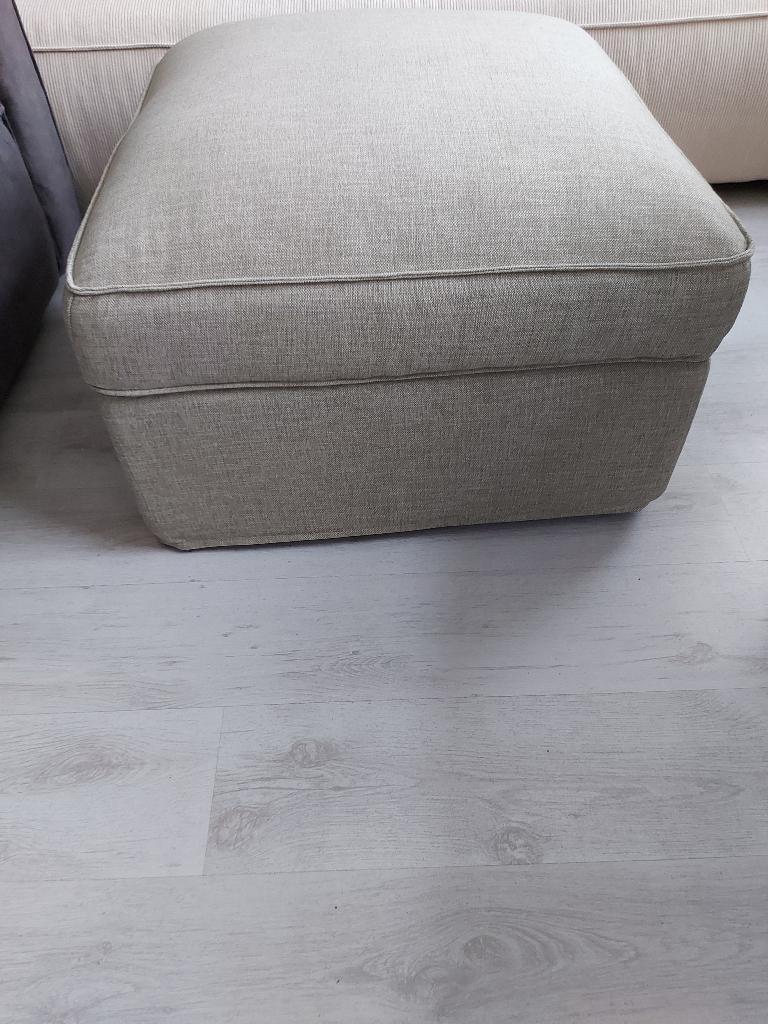 Riviera Maison Lennox footstool, Overige materialen, Vierkant, Nieuw, 75 tot 100 cm