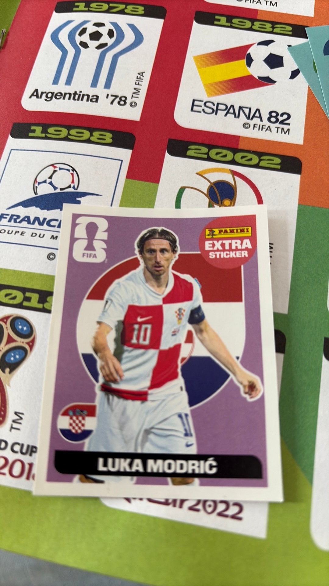 Luka modric panini, Ophalen of Verzenden, Zo goed als nieuw, Buitenlandse clubs, Poster, Plaatje of Sticker