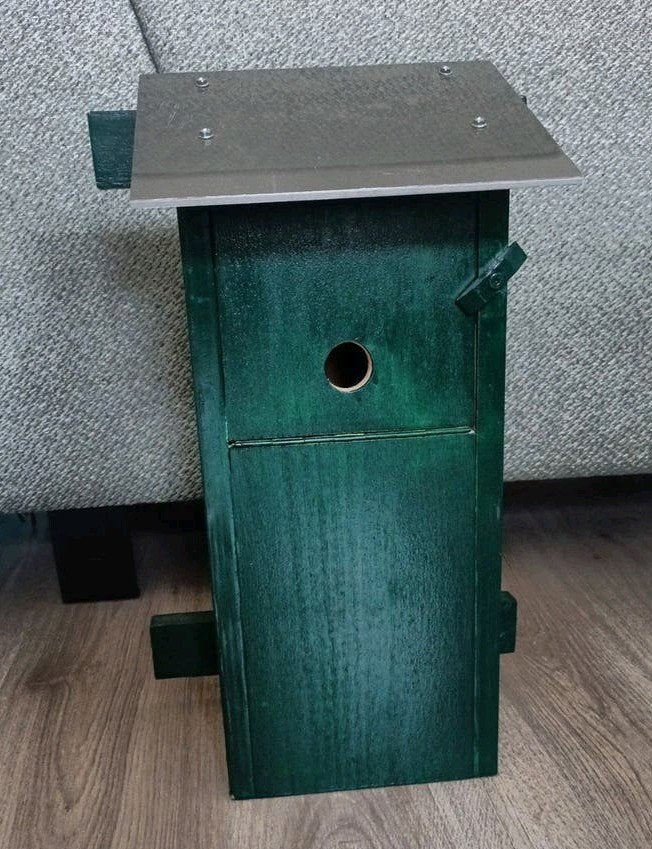 Uniek kleine borrelkast - drankkast vermomd als vogelhuis, Groen, Hout, Gebruikt, Overige stijlen