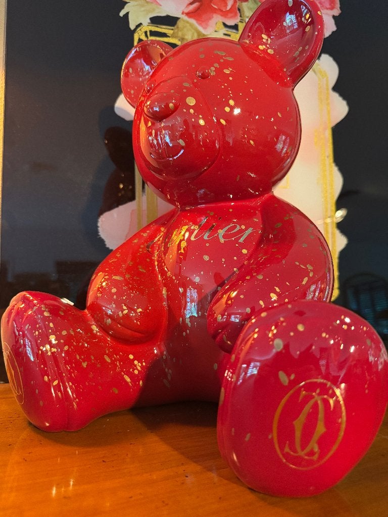 NOAR TEDDY NEW CARTIER 3/26, Antiek en Kunst, Kunst | Designobjecten, Ophalen, Rood, Handgemaakt, Pop/figuur
