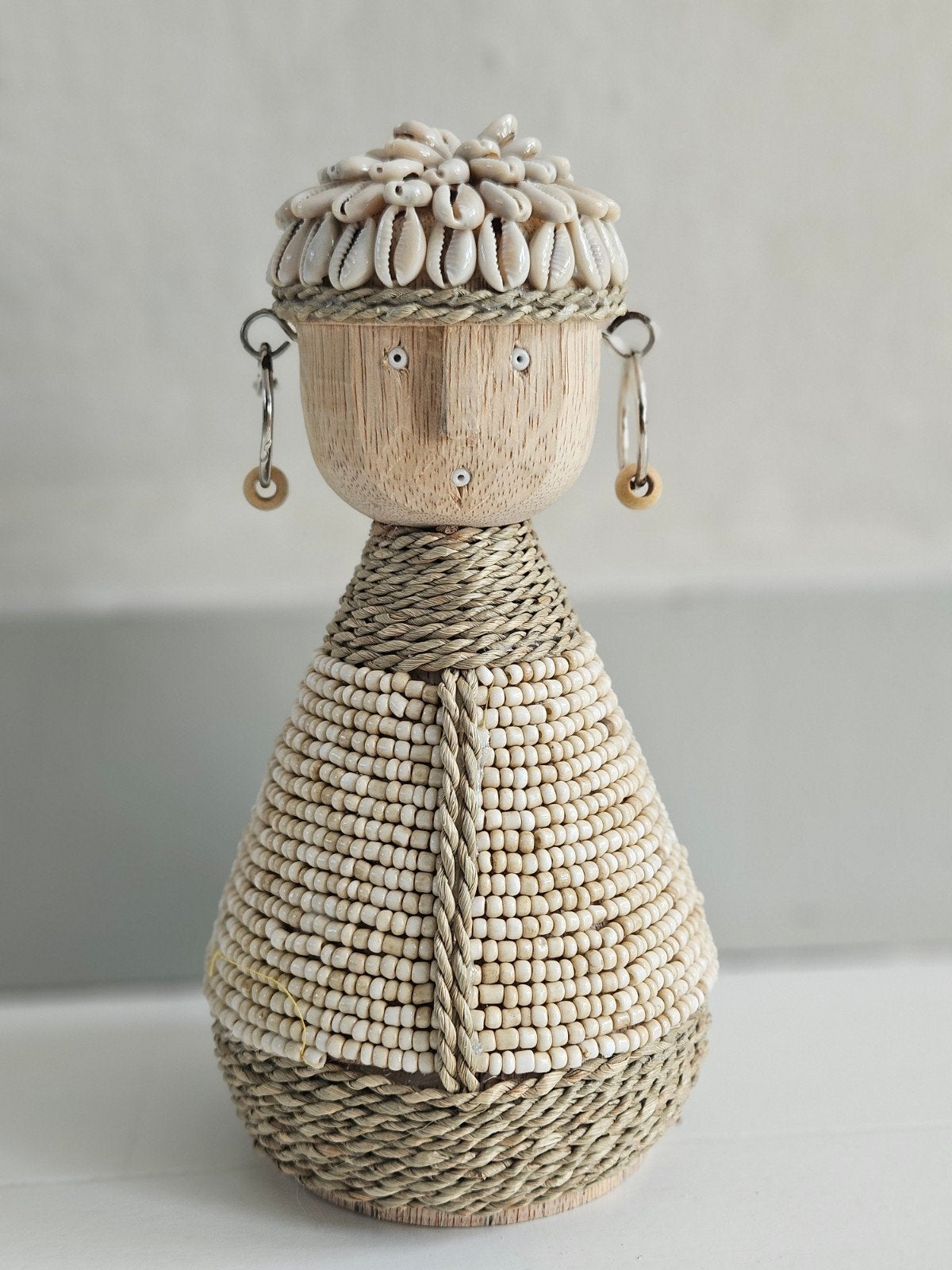Grote Balinese Namji Pop - Boho Ibiza, Huis en Inrichting, Woonaccessoires | Overige, Boho, Nieuw, Ophalen of Verzenden, Beige