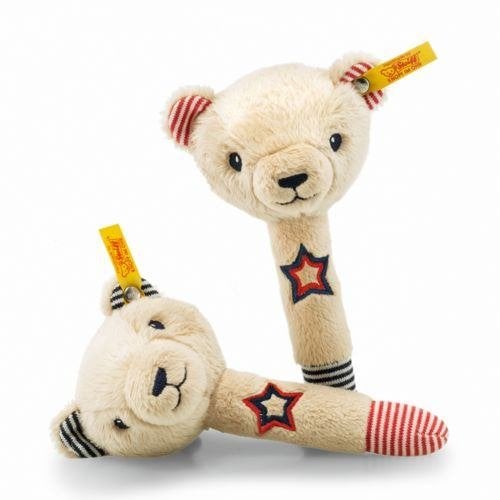 Teddy Band Nickly rammelaars, 15cm, Info@steiff.com, Steiff, Steiff, Stoffen beer