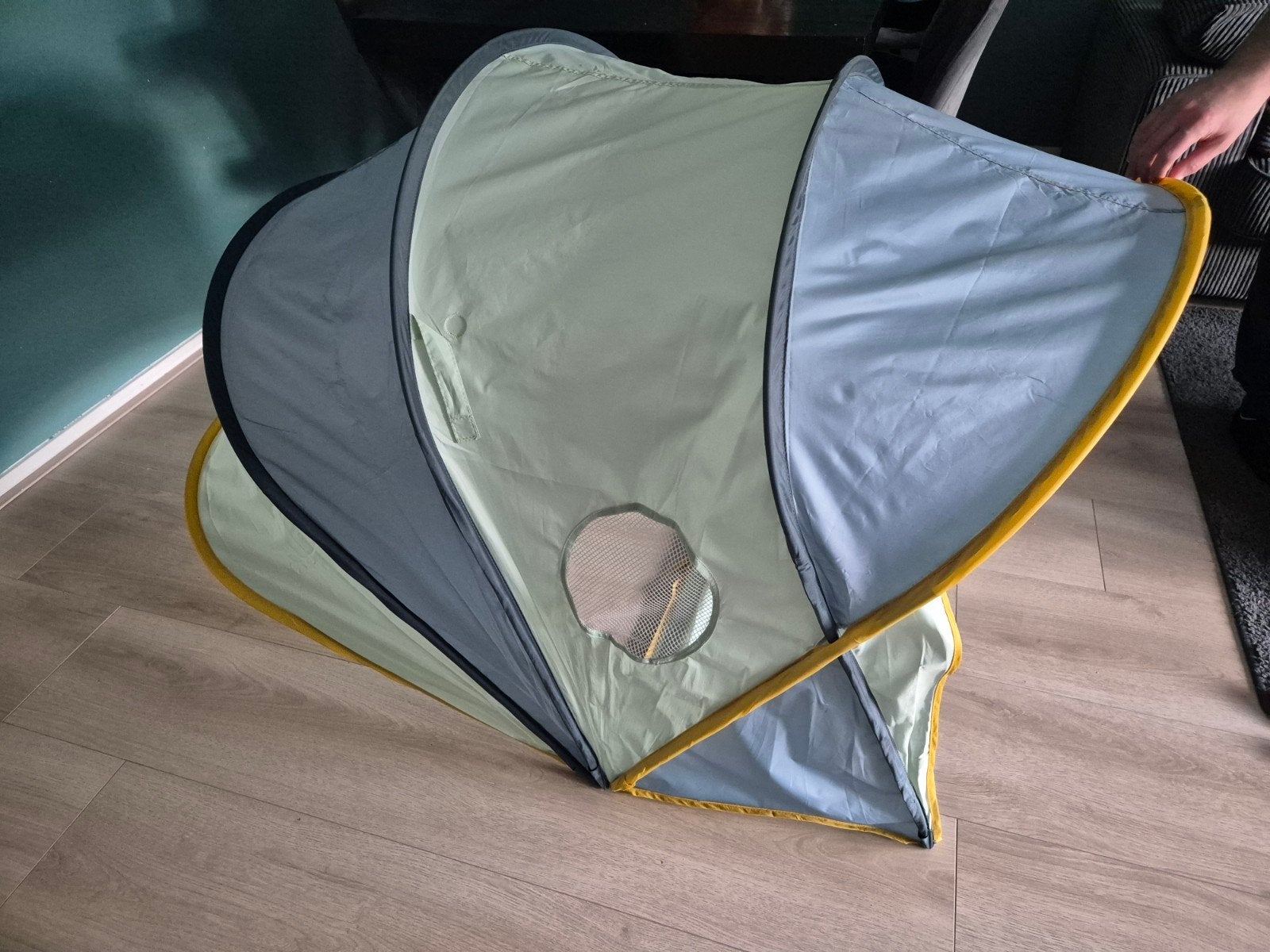 IKEA Eldfluga Bedtent - Blauw/Groen, Ophalen, Zo goed als nieuw