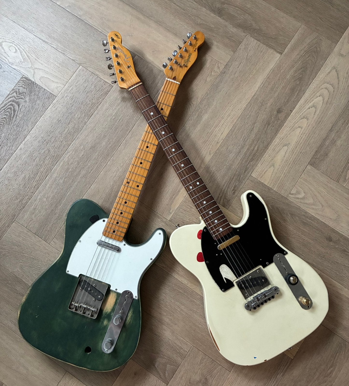 Status Quo Fender Telecaster set Parfitt & Rossi, Muziek en Instrumenten, Ophalen, Zo goed als nieuw, Solid body, Fender