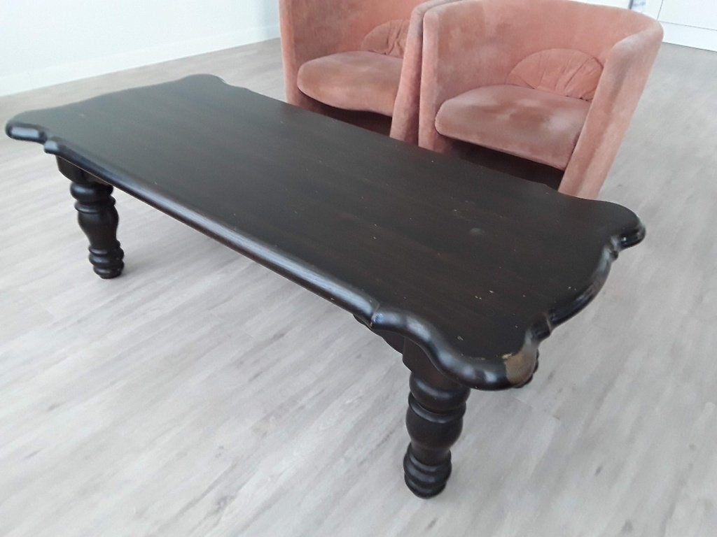 Massief eiken salontafel bieden vanaf € 75,=, Huis en Inrichting, Tafels | Salontafels, Ophalen, Gebruikt, 100 tot 150 cm, Eikenhout